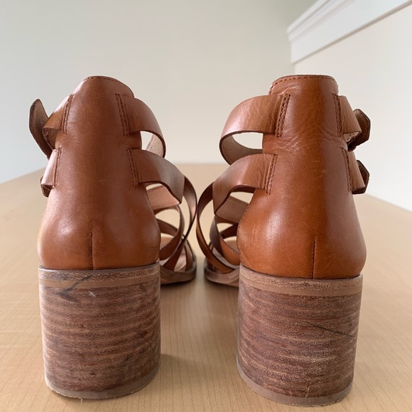 Madewell Lucy Brown Leather Sandal Size 8 - Picture 3 of 6